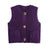 Street Fashion Crochet Hollow Vest Solid Color Versatile Round Neck Jacket - V.I.P Digital Presence