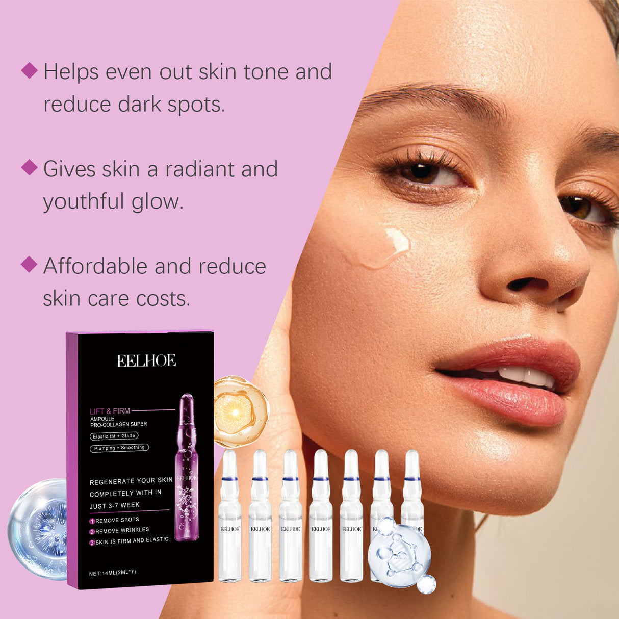 El suero Ceramide Ampere hidrata, rejuvenece y mejora la elasticidad de la piel.