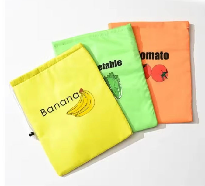 Insulated bag for keeping fresh: reusable storage organizer for bananas, lettuce and vegetables (drawstring closure) - V.I.P Digital Presence
