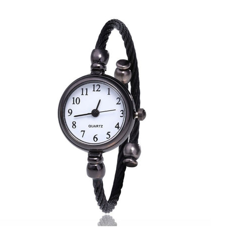 Women's Watches Bracelet Style Opening Simple Retro Art Fashion Watches Women's Fashion Quartz Watch Relogio Feminino（black belt） - V.I.P Digital Presence