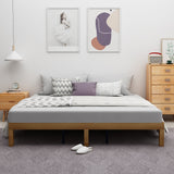 Queen Size Wood Platform Bed Frame,No Box Spring Needed,Strong Wood Slat Support, Easy Assembly - V.I.P Digital Presence