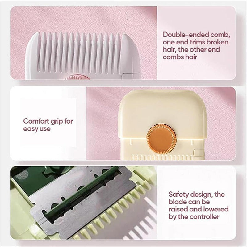 A multifunctional two in one hair clipper for girls at home, designed for trimming broken hair, branching hair, and thinning hai - V.I.P Digital Presence