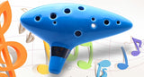1 ocarina de cerámica esmaltada de 12 agujeros con llave C (1 unidad)
