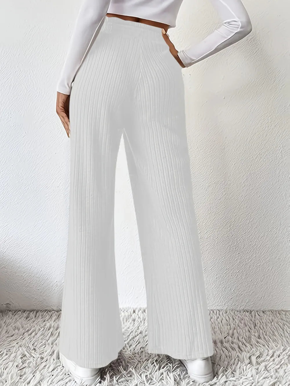 Ribbed High Waist Pants - V.I.P Digital Presence