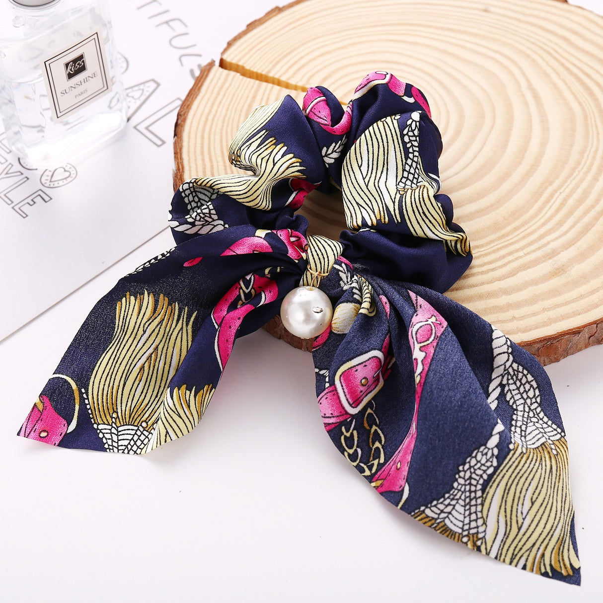 New Pearl Pendant Large Intestine Ring Hair Loop Women's Bundle Hair Knot Big Bow Knot Hair Rope - V.I.P Digital Presence