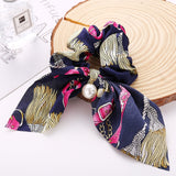 New Pearl Pendant Large Intestine Ring Hair Loop Women's Bundle Hair Knot Big Bow Knot Hair Rope - V.I.P Digital Presence