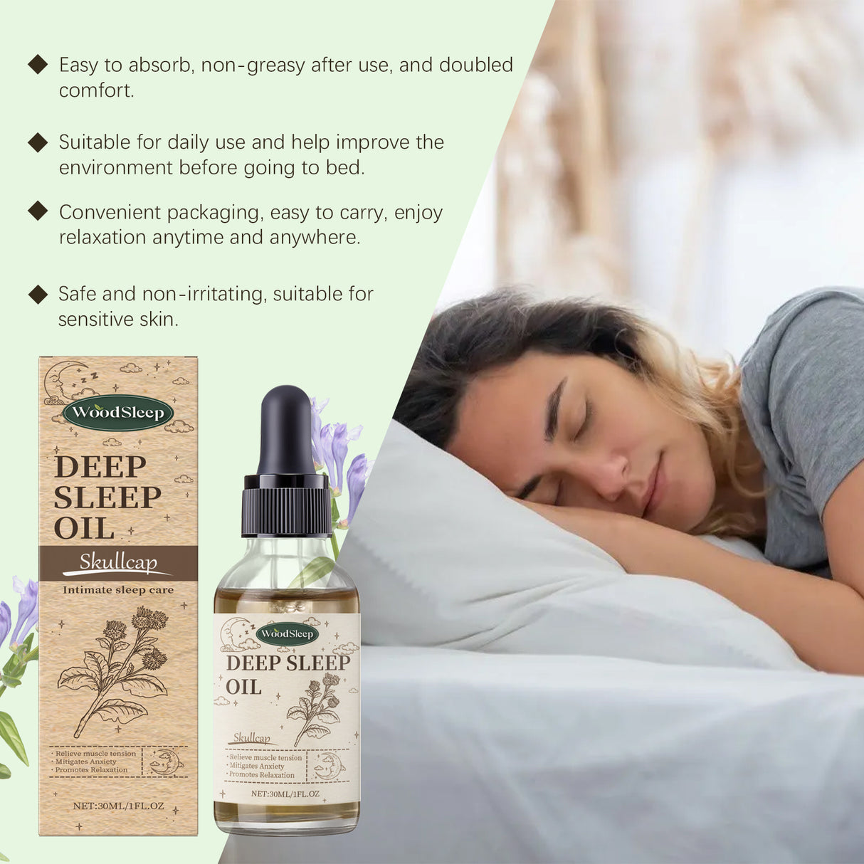 Scutellaria Sleep Essential Oil Eases Sleep, Relaxes And Comforts Portable Skin And Body Care Essential Oil - V.I.P Digital Presence