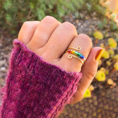 925 Sterling Silver Bead Wrap Ring - V.I.P Digital Presence