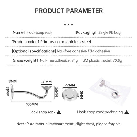 Stainless Steel Magnetic Soap Holder No Trace Paste Soap Holder in Toilet Soap Box Drain Rack Bathroom Shelf - V.I.P Digital Presence