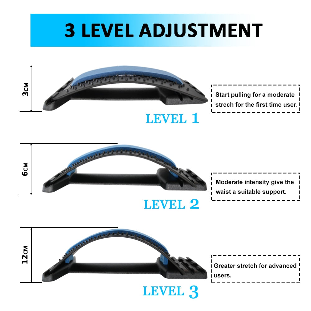 Back Massager Stretcher Equipment Massageador Magic Support Stretch Fitness Relaxation Spine Pain Lumbar Relief Back Stretcher - V.I.P Digital Presence
