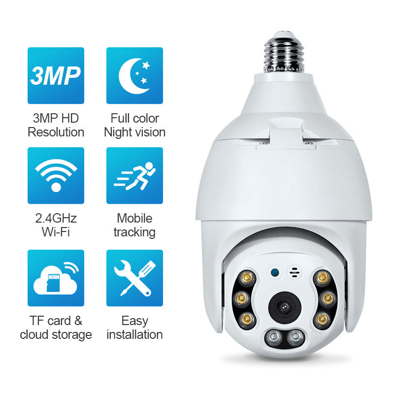 Tuya Smart Wide Voltage 110V-220V Wifi Ball Machine Indoor Lamp Head Surveillance Camera - V.I.P Digital Presence