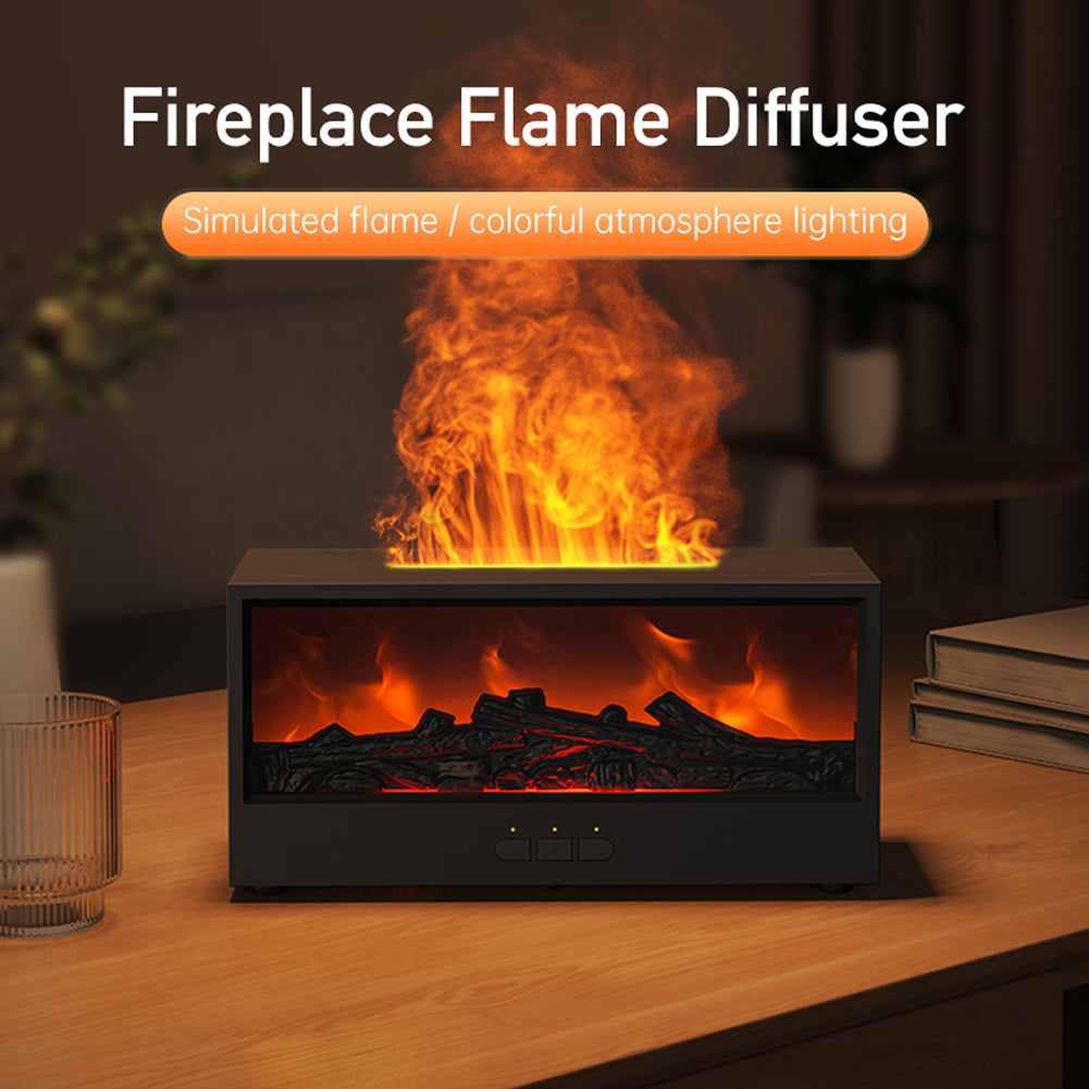 3D simulation fireplace flame aromatherapy machine big spray home desktop simulation charcoal fireplace humidifier - V.I.P Digital Presence
