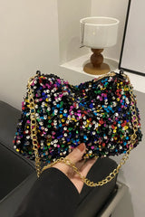 Sequin Removable Strap Shoulder Bag - V.I.P Digital Presence