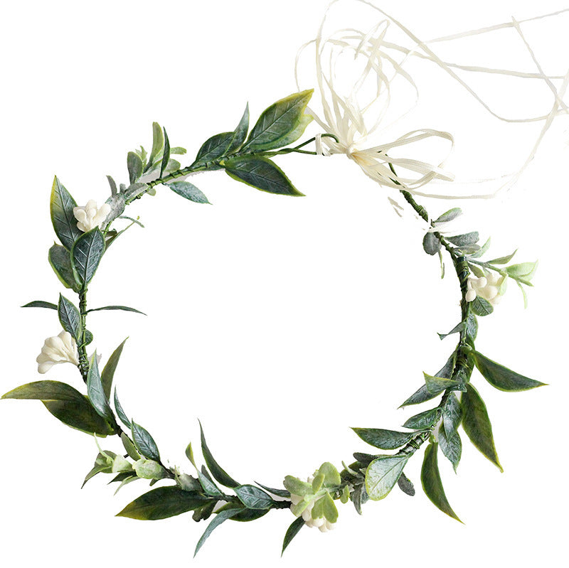 Minimalist Forest Flower Wreath Headflower Pregnant Women Spring Forest Shooting Green Plants Fresh Headwear Children's Festival Accessories - V.I.P Digital Presence