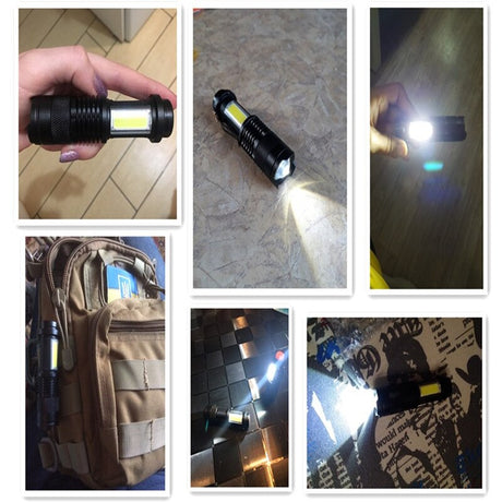 3800LM XML Q5+COB Waterproof Powerful Led Flashlight Torch ZOOM Mini Q5 Hand Lamp Linterna Led for Hiking/Fishing/Camping/Biking - V.I.P Digital Presence