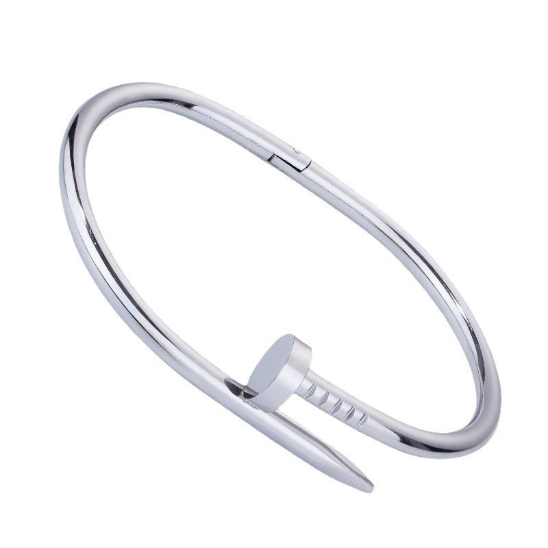 Diamond titanium steel bracelet for women, light luxury, non fading card home nail bracelet - V.I.P Digital Presence
