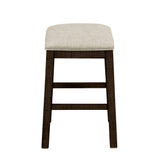 TOPMAX 4 Pieces Counter Height Table with Fabric Padded Stools, Rustic Bar Dining Set with Socket, Brown - V.I.P Digital Presence