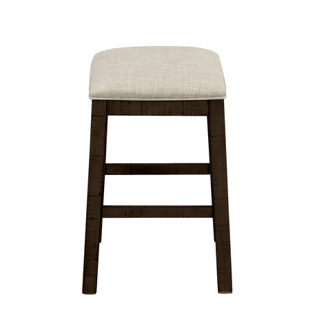 TOPMAX 4 Pieces Counter Height Table with Fabric Padded Stools, Rustic Bar Dining Set with Socket, Brown - V.I.P Digital Presence