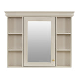 35'' x 28'' Blue Wall Mounted Bathroom Storage Cabinet with Mirror Door, Modern Bathroom Wall Cabinet with Mirror - V.I.P Digital Presence