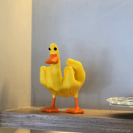 Middle finger duck statue resin crafts ornaments duck you spoof middle finger desktop decoration - V.I.P Digital Presence