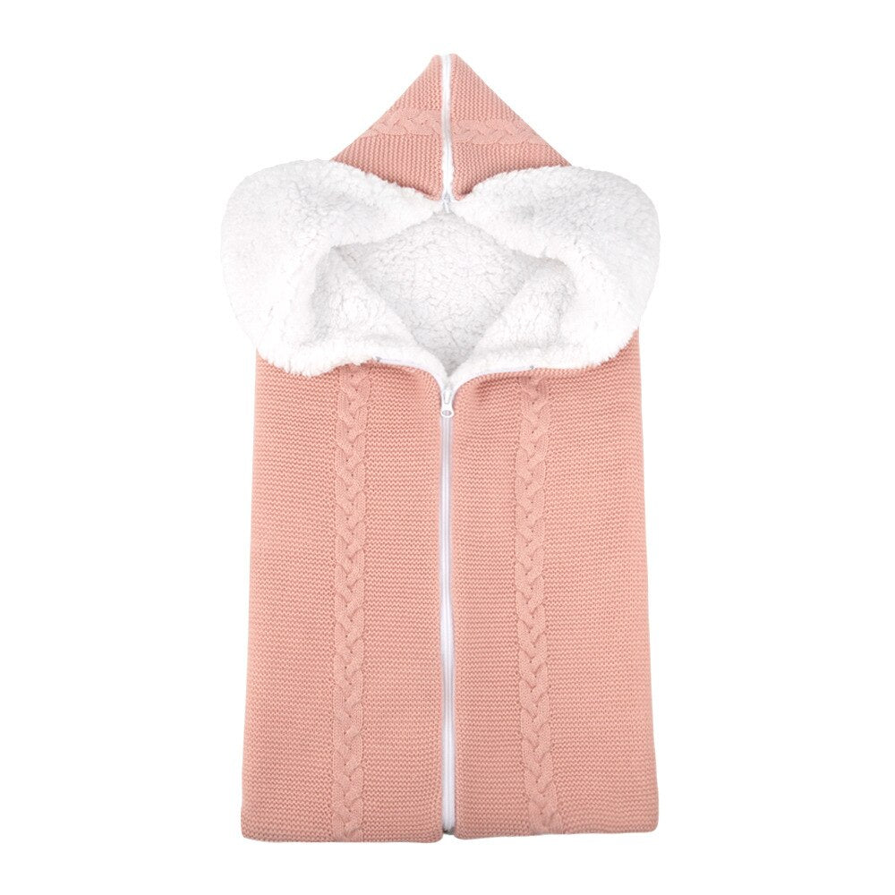 Baby Sleeping Bag Newborn Winter Warm Infant Button Knit Swaddle Wrap Swaddling Stroller  Toddler Blanket Envelope Sleepsacks - V.I.P Digital Presence