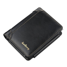 Wallet Men's Short Multi Card Position Three Fold Zipper Zero Wallet Fashion Thin Card Bag Men - V.I.P Digital Presence