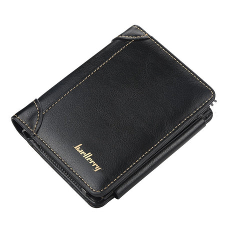 Wallet Men's Short Multi Card Position Three Fold Zipper Zero Wallet Fashion Thin Card Bag Men - V.I.P Digital Presence
