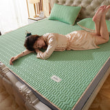 Sábana de verano, colchón de seda helada, suave y cómodo, colchón de látex, colchón transpirable de tres piezas para un sueño confortable. 