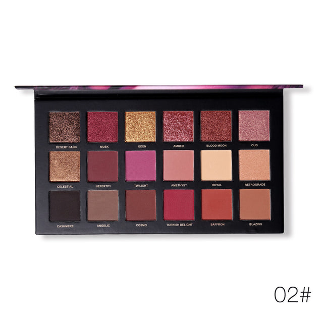 Ucanbe New 18 color rose gold eye shadow plate huda desert plate mashed potatoes Mermaid Ji Jin eye shadow makeup - V.I.P Digital Presence