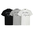 Handwritten English Letter Print Short Sleeve T-Shirt Men's Slim Fit Regular Shoulder Casual Round Neck Half Sleeve Top INS Trendy Tee - V.I.P Digital Presence