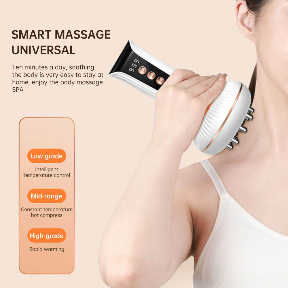 Multifunctional Electric Meridian Massage Brush EMS Heat Therapy Body Head Massager Slimming Electric Meridian Brush - V.I.P Digital Presence