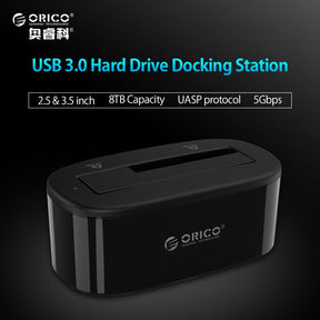 ORICO 6218US3 External HDD Docking Station 5Gbps USB 3.0 to SATA HDD Case Support UASP for 2.5/3.5 inch HDD/SSD 8TB - V.I.P Digital Presence
