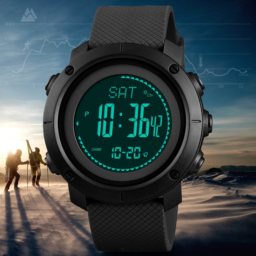SKMEI 1427-belt type  altimeter barometer thermometer altitude men's digital watch sports clock mountain climbing hiking watch Monterey - V.I.P Digital Presence