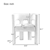 Contemporary Designed Fabric Upholstered Accent Chair Dining Chair for Living Room, Bedroom, Dining Room, Beige - V.I.P Digital Presence