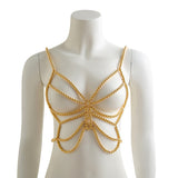 Minimalist party butterfly corset chain women's body chain imitation pearl tassel waist chain shoulder chain jewelry - V.I.P Digital Presence