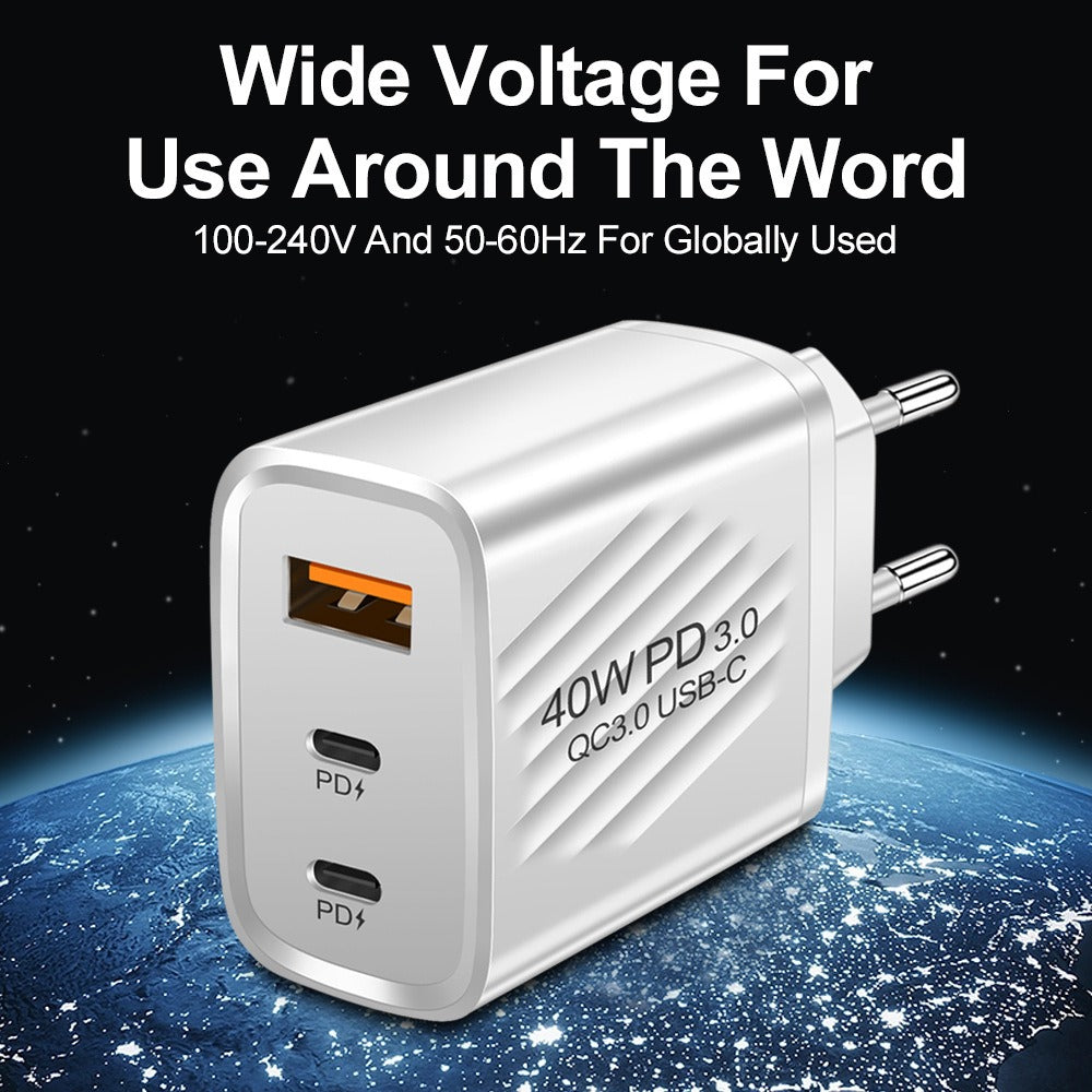 Puerto estándar de carga rápida dual PD+USB TYPEC de 40 W