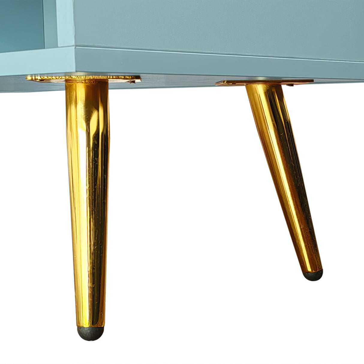 Modern Shoe Storage Bench with Hidden Storage and Upholstered Cushions for Bedside, Living Room and Entryway (Tiffany Blue) - V.I.P Digital Presence
