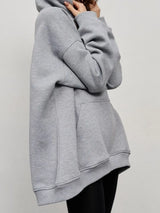 Pocketed Dropped Shoulder Long Sleeve Hoodie - V.I.P Digital Presence