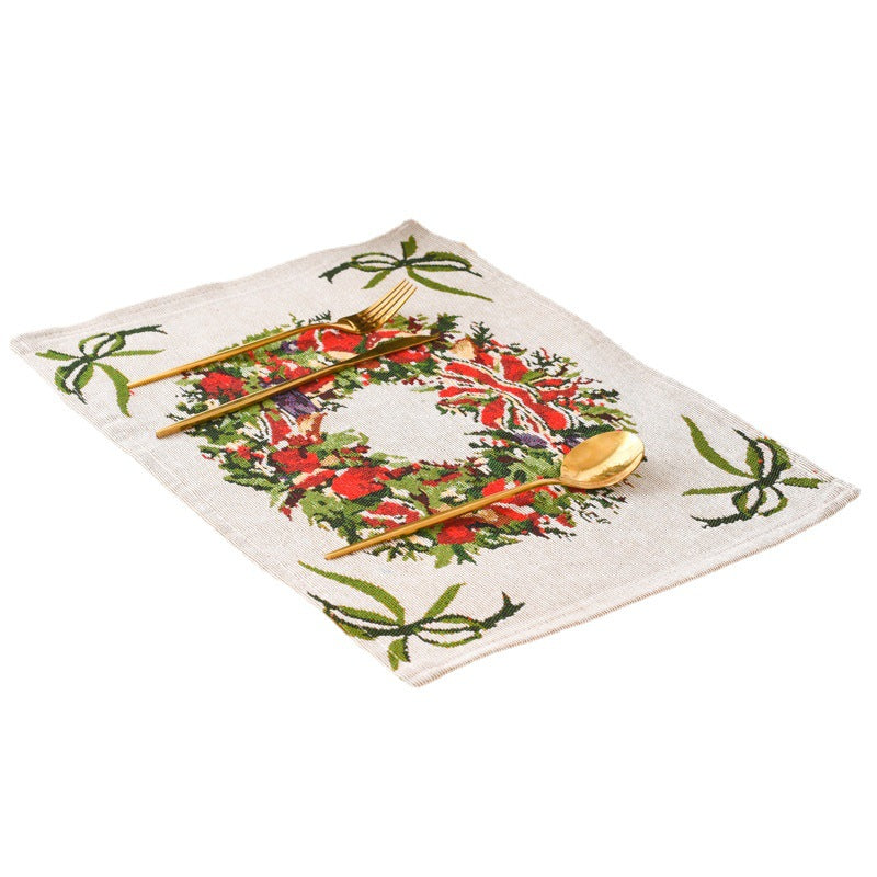 Christmas New Decorative Products Knitted Fabric Meal Mat Creative Knitted Meal Mat Tablecloth Elderly Tree Meal Mat - V.I.P Digital Presence