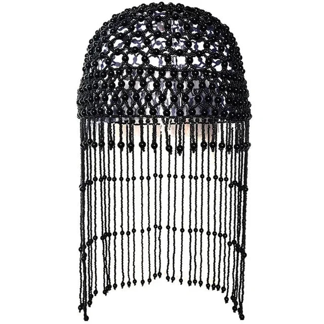 Handmade hollowed out headpiece performance pearl tassel hat - V.I.P Digital Presence
