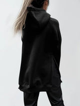 Slit Pocketed Raglan Sleeve Hoodie - V.I.P Digital Presence