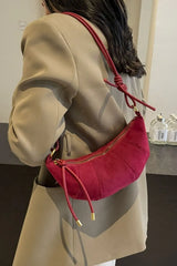 PU Leather Strap Suede Shoulder Bag - V.I.P Digital Presence