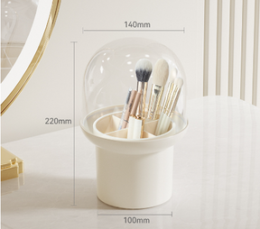 Fashionable and creative desktop dustproof compartment makeup brush storage tube - V.I.P Digital Presence