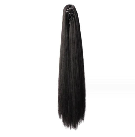 Grab clip ponytail wig female straight hair ponytail mini small grab clip ponytail long straight hair chemical fiber wig high ponytail - V.I.P Digital Presence