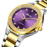 MISSFOX 2742 Elegant Woman Watch Luxury Brand Female Wristwatch Japan Movt 30M Waterproof Gold Expensive Analog Geneva Quartz Watch - V.I.P Digital Presence