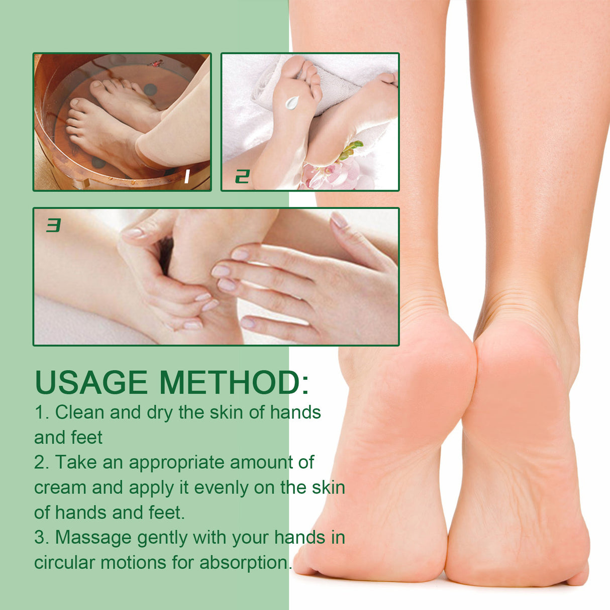 Crema para talones agrietados, reparadora, exfoliante, antiagrietante e hidratante.