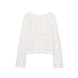 Style Women's Fashion Casual Long Sleeve Single Breasted Crochet Jacket - V.I.P Digital Presence