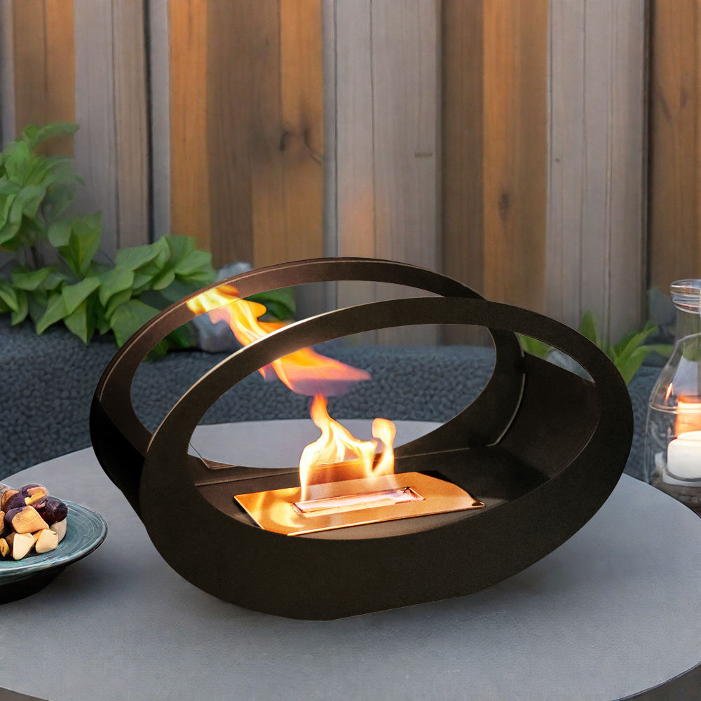 Alcohol fireplace real fire cruise ship oval glass tabletop fireplace metal storm heating wall - V.I.P Digital Presence