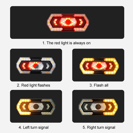 Bike Rear Lamp Smart Wireless Remote Turn Signal Lights Bicycle LED Taillight Easily Installation Bicycle Cycling Accessories - V.I.P Digital Presence