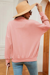 Autumn and winter new solid color zipper long sleeved loose pullover sweatshirt jacket for women - V.I.P Digital Presence